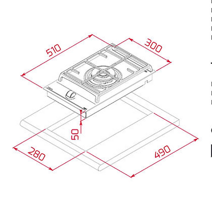 TEKA GZC 31330 30cm Single Cooking Zone Hob
