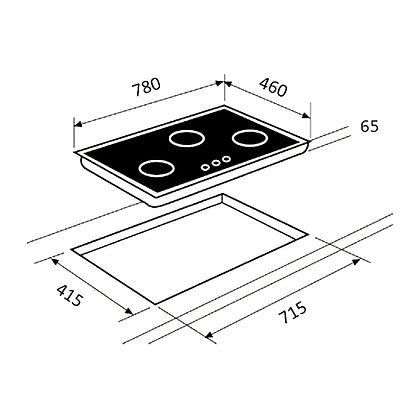 TEKA GK LUX 78.1 3G 78cm Triple Cooking Zone Hob