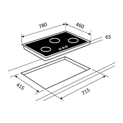 TEKA GK LUX 78.1 3G 78cm Triple Cooking Zone Hob