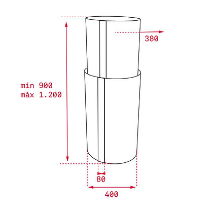 TEKA CC 485 40cm Tubular Island Hood