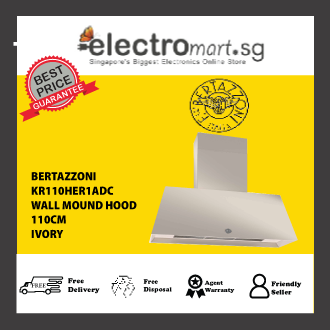 BERTAZZONI KR110HER1ADC 110CM WALL MOUNT HOOD IVORY