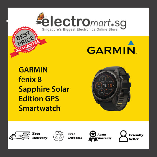 GARMIN fēnix 8 Sapphire Solar Edition All-rounded advanced outdoor GPS smartwatch