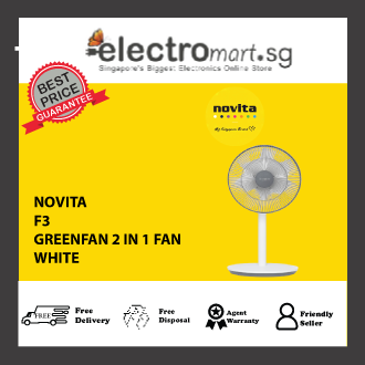 NOVITA F3 GREENFAN® 2 IN 1 FAN, WHITE