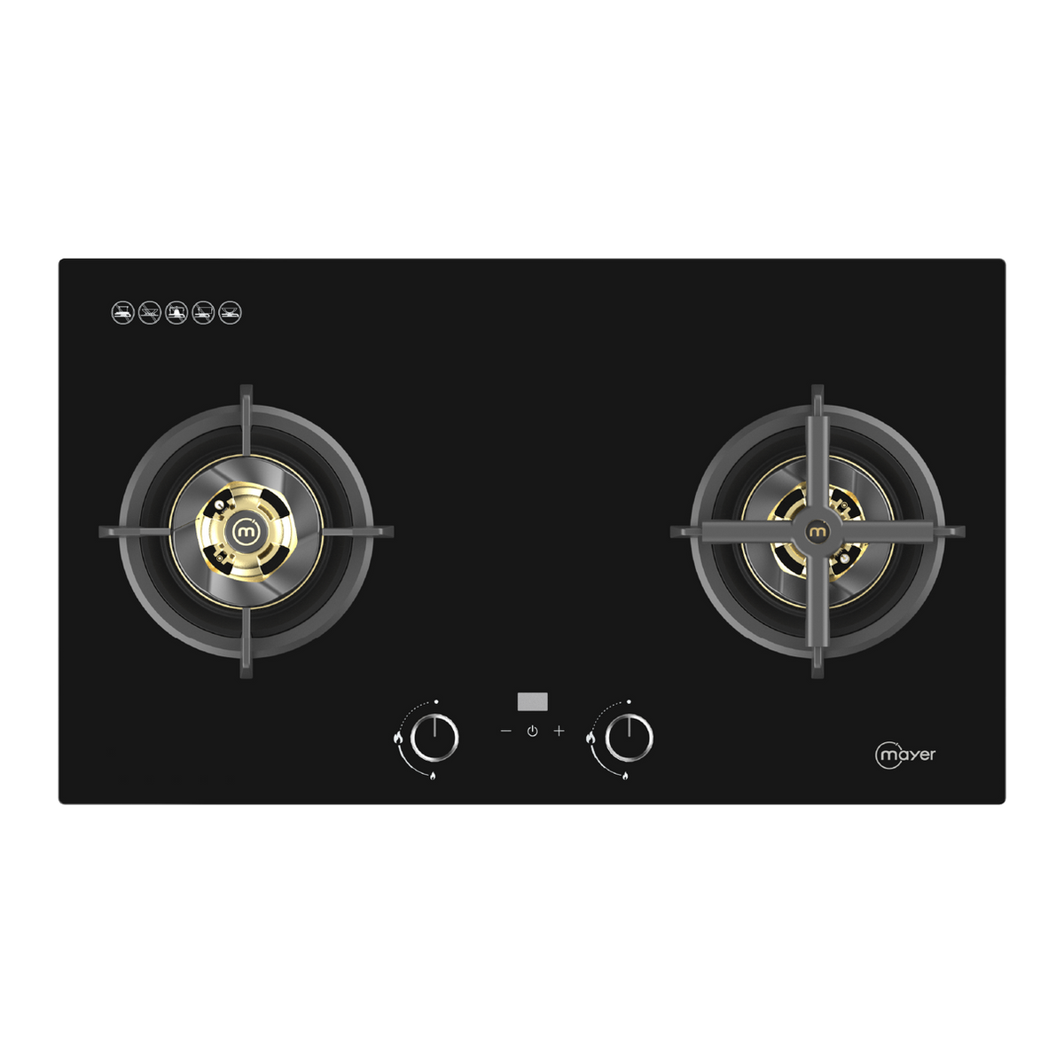 MAYER MMGH2078HI 2 Burners Glass Gas Hob 78cm