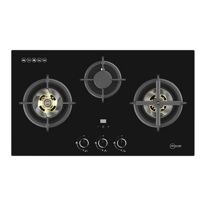 MAYER MMGH3078HI 3 Burners Glass Gas Hob 78cm