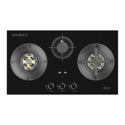MAYER MMGH378HI 3 Burners Glass Gas Hob 78cm