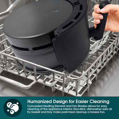 EUROPACE EAF9501DBK Lumi Bladeless Air Fryer 5L