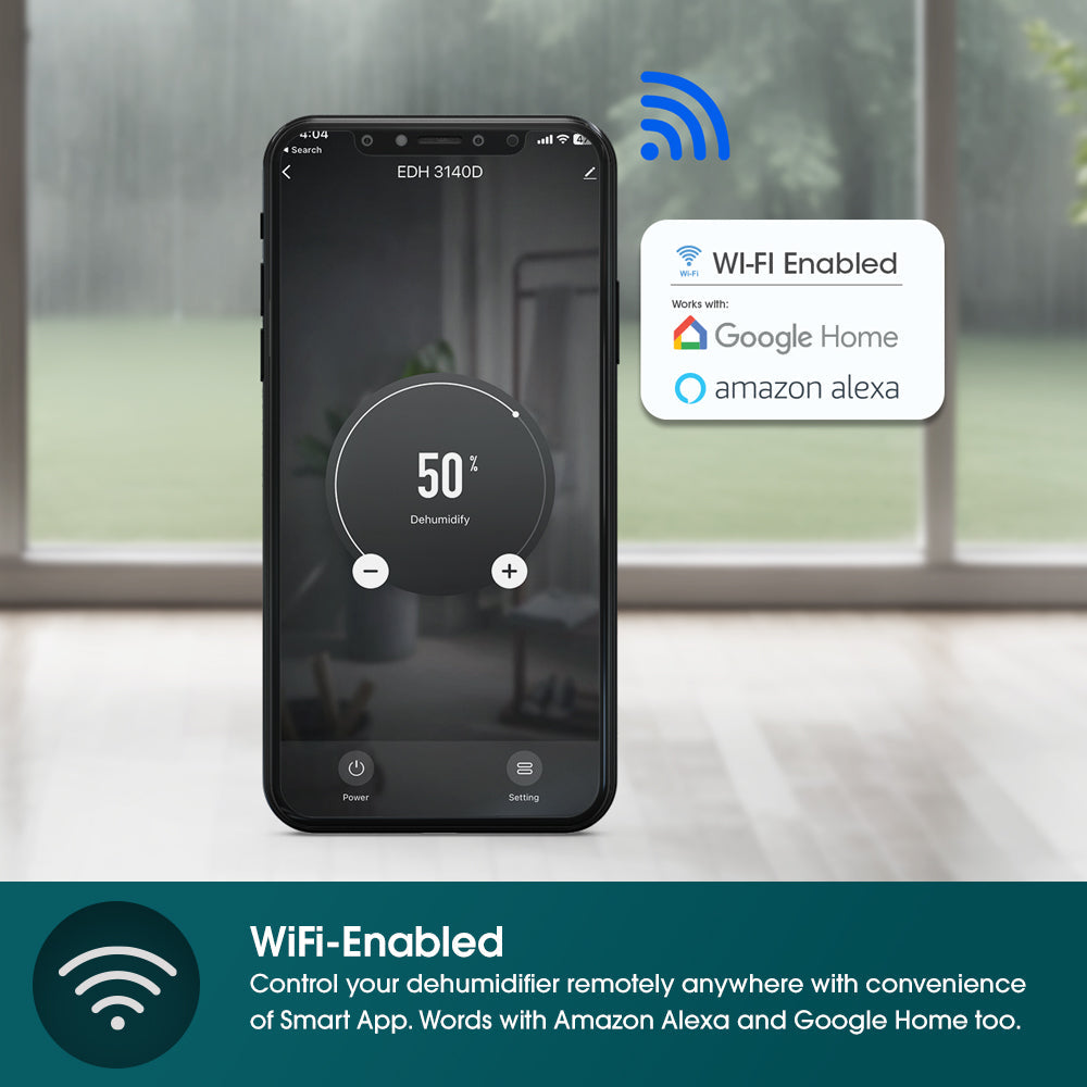 EUROPACE EDH3140DWH Dehumidifier + Air Purifier 14L