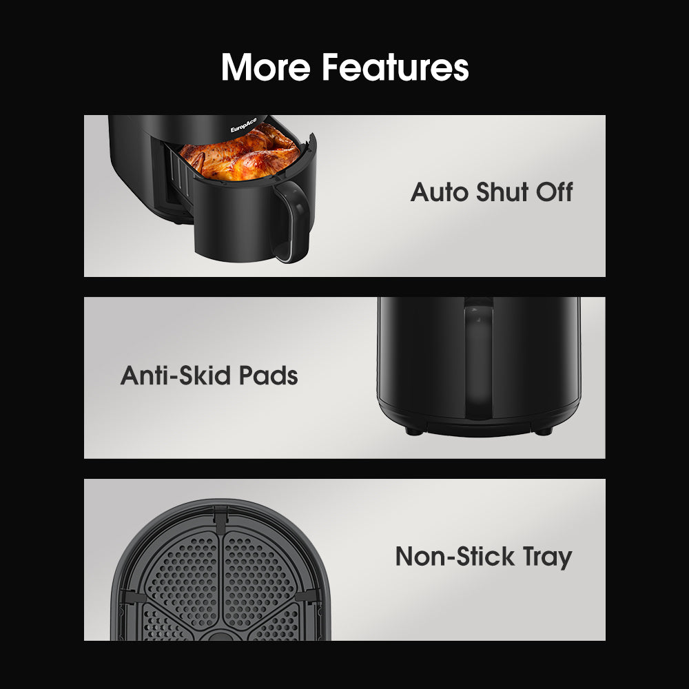 EUROPACE EAF7451DBK TrueSteam Air Fryer 4.5L