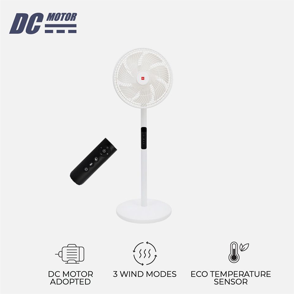 KDK HN30S Dual Blades Stand Fan with Magnetic Remote Control (30cm/12”)