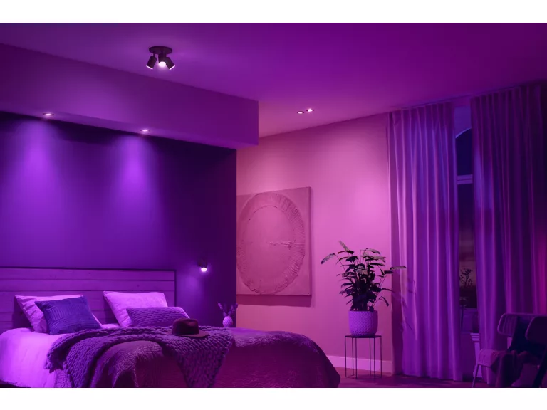 PHILIPS Centura Hue Recessed R. black 3x4.2W