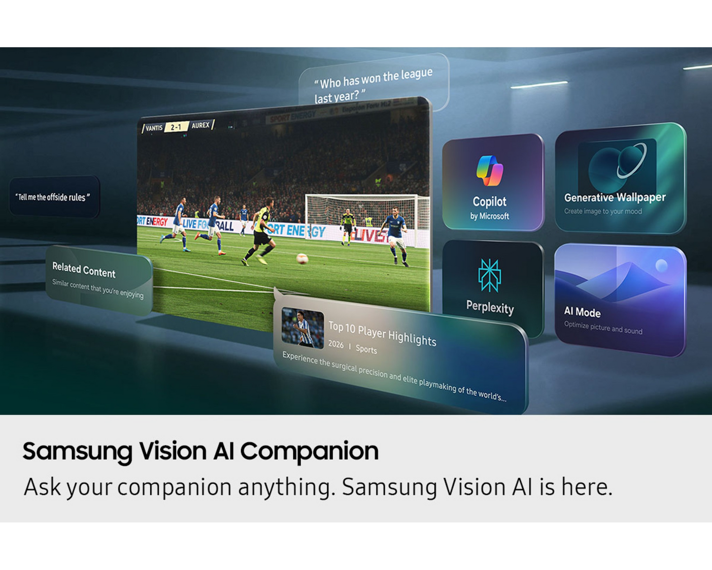 SAMSUNG UA85U8000HK Crystal UHD U8000H 4K Vision AI Smart TV 85inch