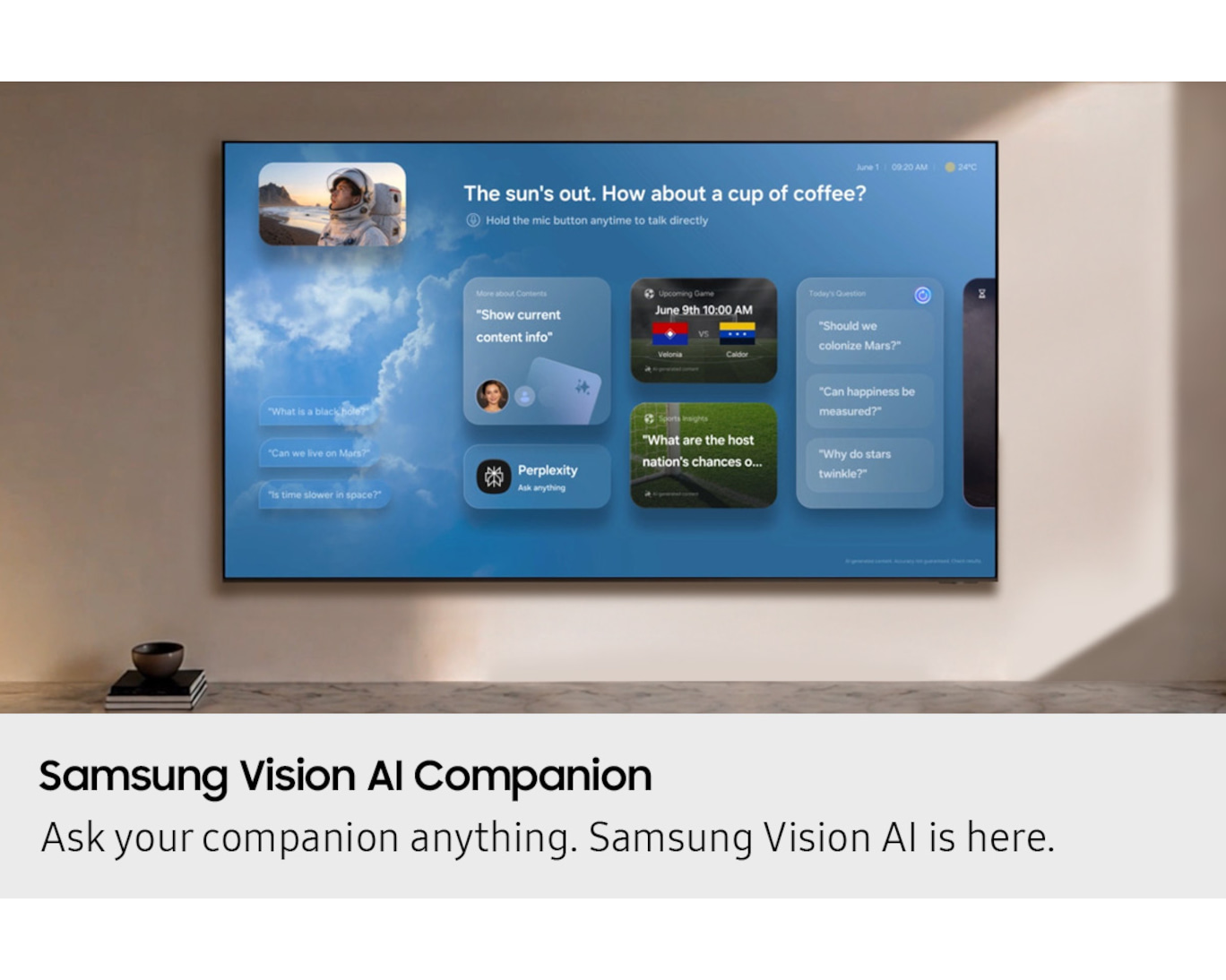 SAMSUNG UA100M90HK Mini LED M90H 4K Samsung Vision AI Smart TV
