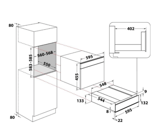 WHIRLPOOL WD 142/XL Build-In Warming Drawer