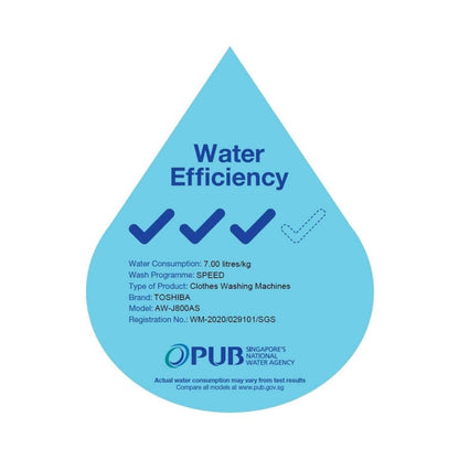 TOSHIBA AW-J800AS Top Load Washing Machine 7kg