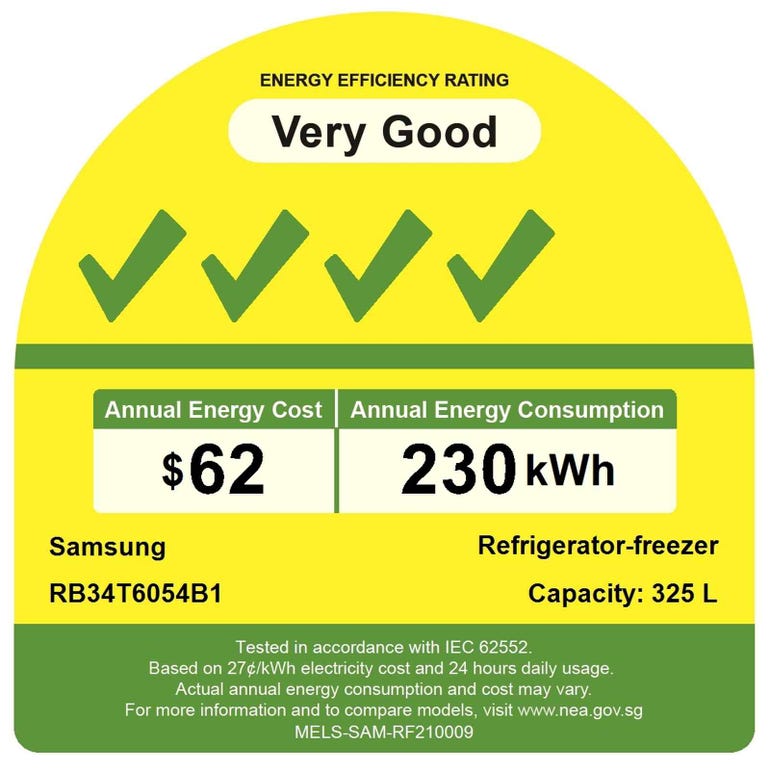 Samsung RB34T6054B1/SS Bottom Mount Freezer 325L