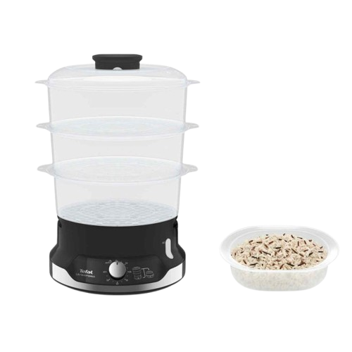 TEFAL VC2048 Ultracompact 3-Tier Food Steamer (9 L)