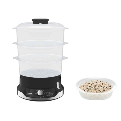 TEFAL VC2048 Ultracompact 3-Tier Food Steamer (9 L)