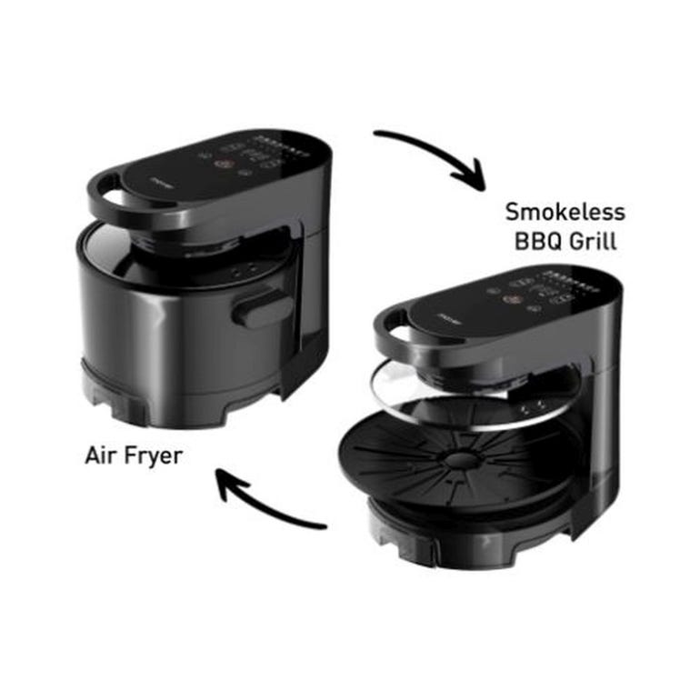 MAYER MMAFG58 2-in-1 Air Fryer &amp; Smokeless BBQ Grill
