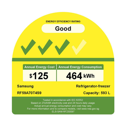 Samsung RF59A70T4S9/SS Multi Door Fridge 593L