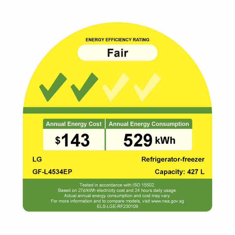 LG GF-L4534EP Multi-Door Fridge 427L