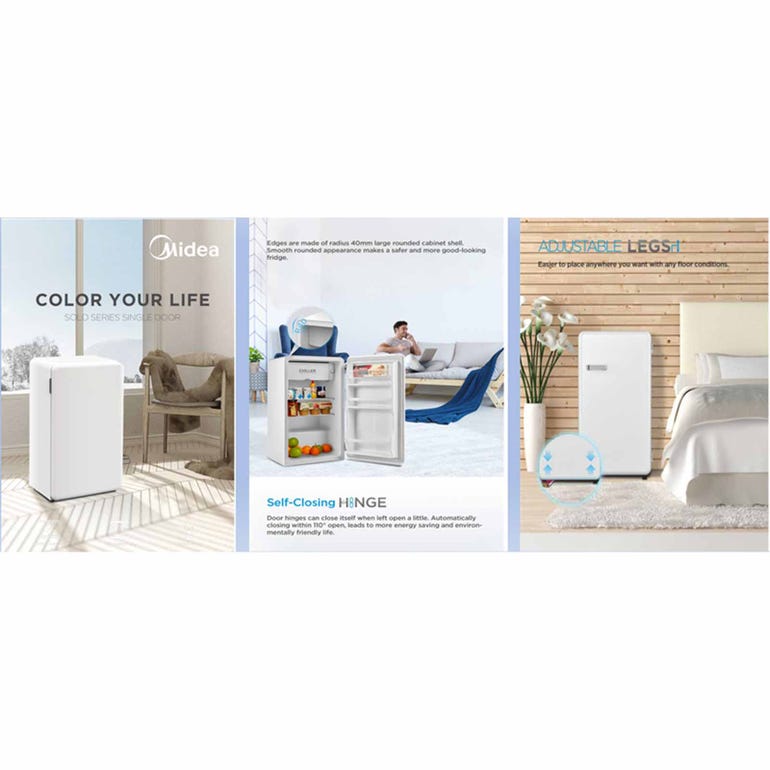 MIDEA MDRD143FGB01-SG Bar Fridge 93L