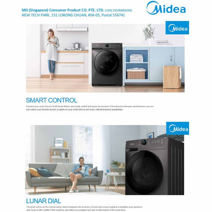 MIDEA MF200W120WB Front Load  Washing Machine 12kg