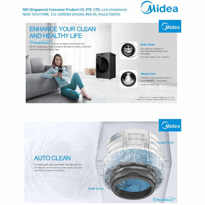 MIDEA MF200W120WB Front Load  Washing Machine 12kg