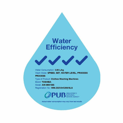 TOSHIBA AW-M901BS(WS) Top Load Washing Machine 8kg