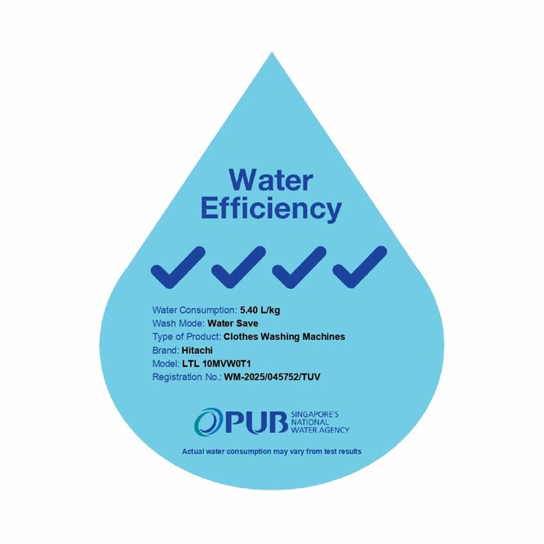 HITACHI LTL-10MVW0T1-GG Top Load Washer 10kg
