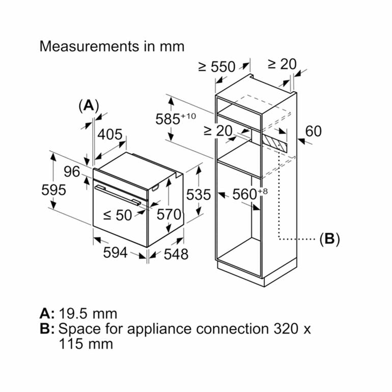 BOSCH HJG852YB0K Built-in oven (76L)