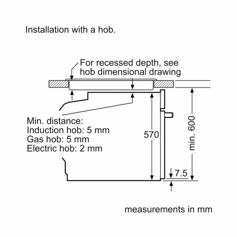 BOSCH HJG852YB0K Built-in oven (76L)