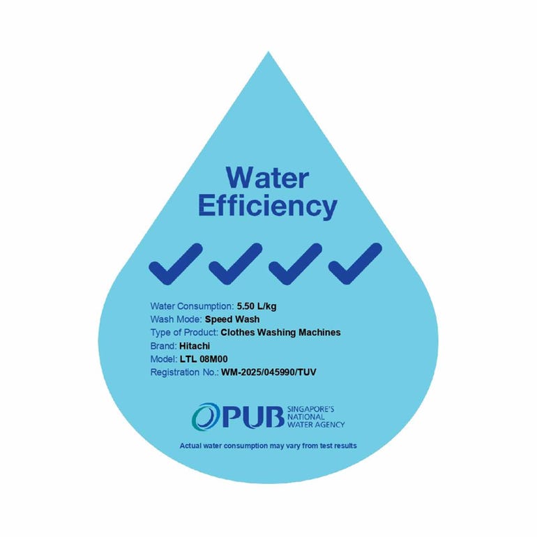 HITACHI LTL 08M00 GG Top Load Washer 8kg