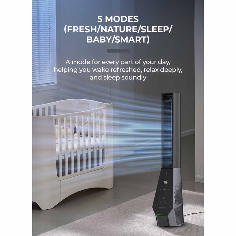 MISTRAL MBFAP4236DRW DC Blade Free Fan With Remote 42”