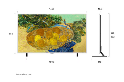 LG 65LX7BPSA Gallery TV AI with frame LX7 4K ART TV 65”
