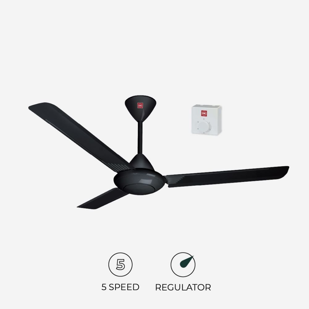 KDK M60SG-BK 3-Blades AC Ceiling Fan with Regulator Control (150cm)