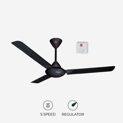KDK M60SG-BK 3-Blades AC Ceiling Fan with Regulator Control (150cm)