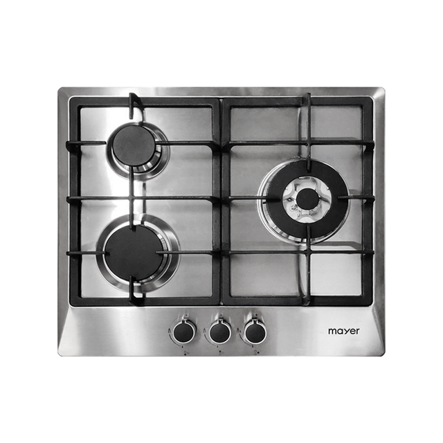 MAYER MMSS633 3 Burner Stainless Steel Gas Hob 60cm