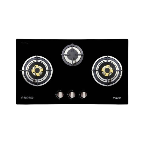 MAYER MMGH773HI 3 Burner Glass Gas Hob 78cm