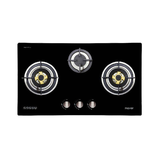 MAYER MMGH883HI 3 Burner Glass Gas Hob 86cm