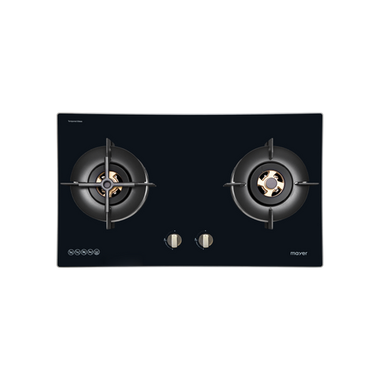 MAYER MMGH7721HI 2 Burner Glass Gas Hob 76cm