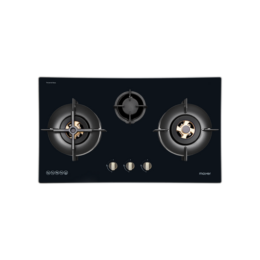 MAYER MMGH7731HI 3 Burner Glass Gas Hob 76cm