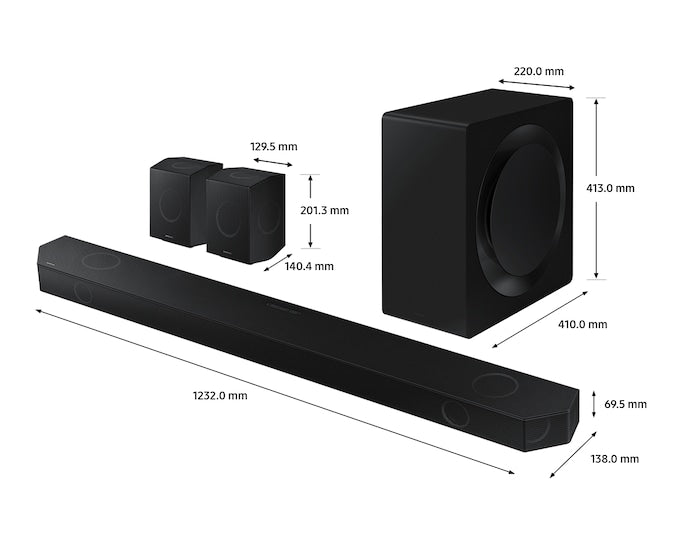 Samsung HW-Q990D/XS Soundbar 11.1.4ch with Sub woofer & rear speaker