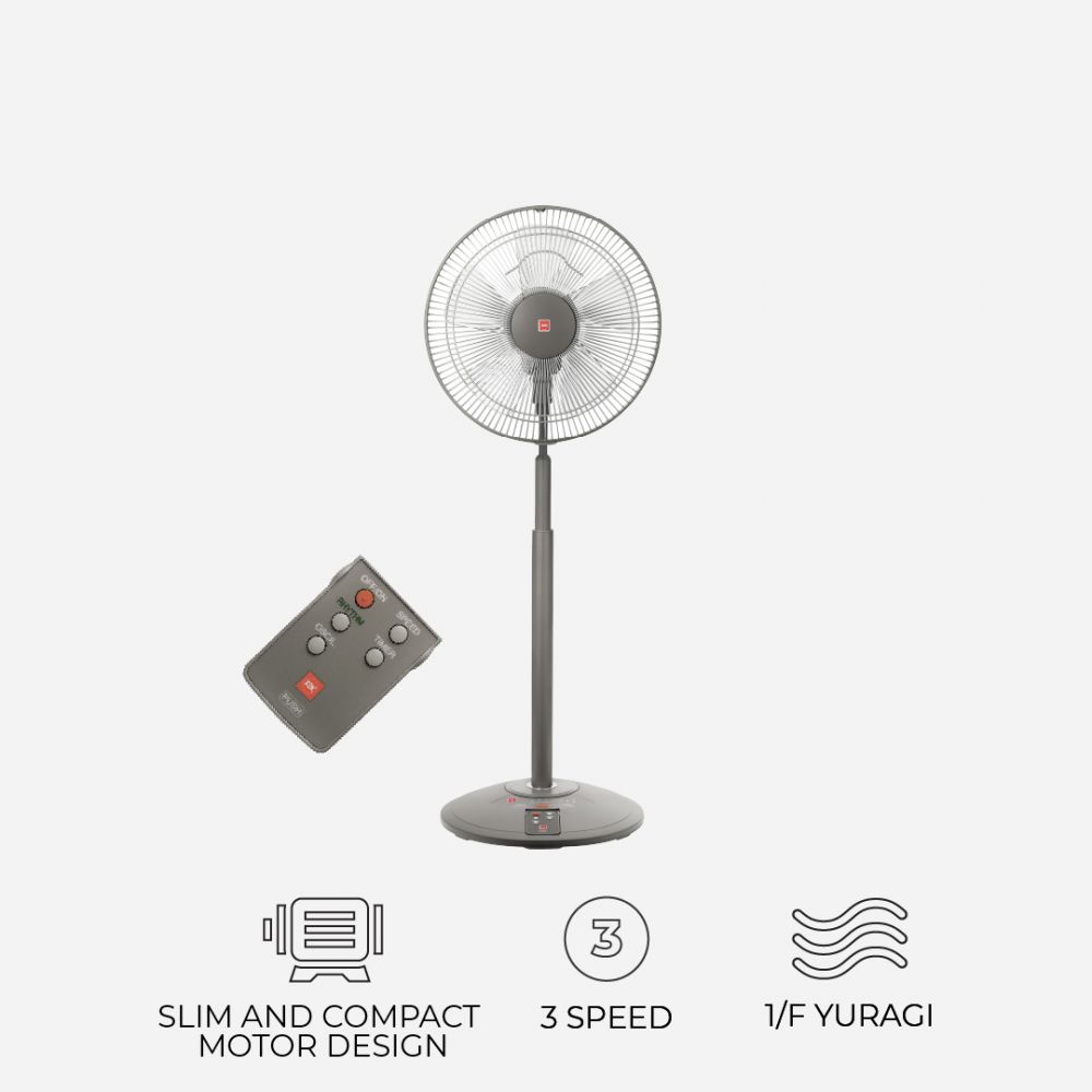 KDK N30NH 3-speed Stand Fan with Remote Control (30cm/12”)