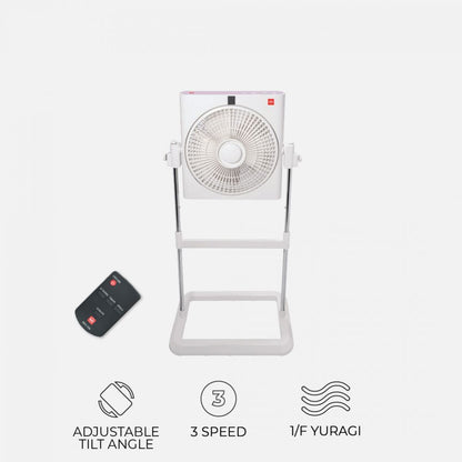 KDK SC30H 3-speed Box Fan with Remote Control (30cm/12”)