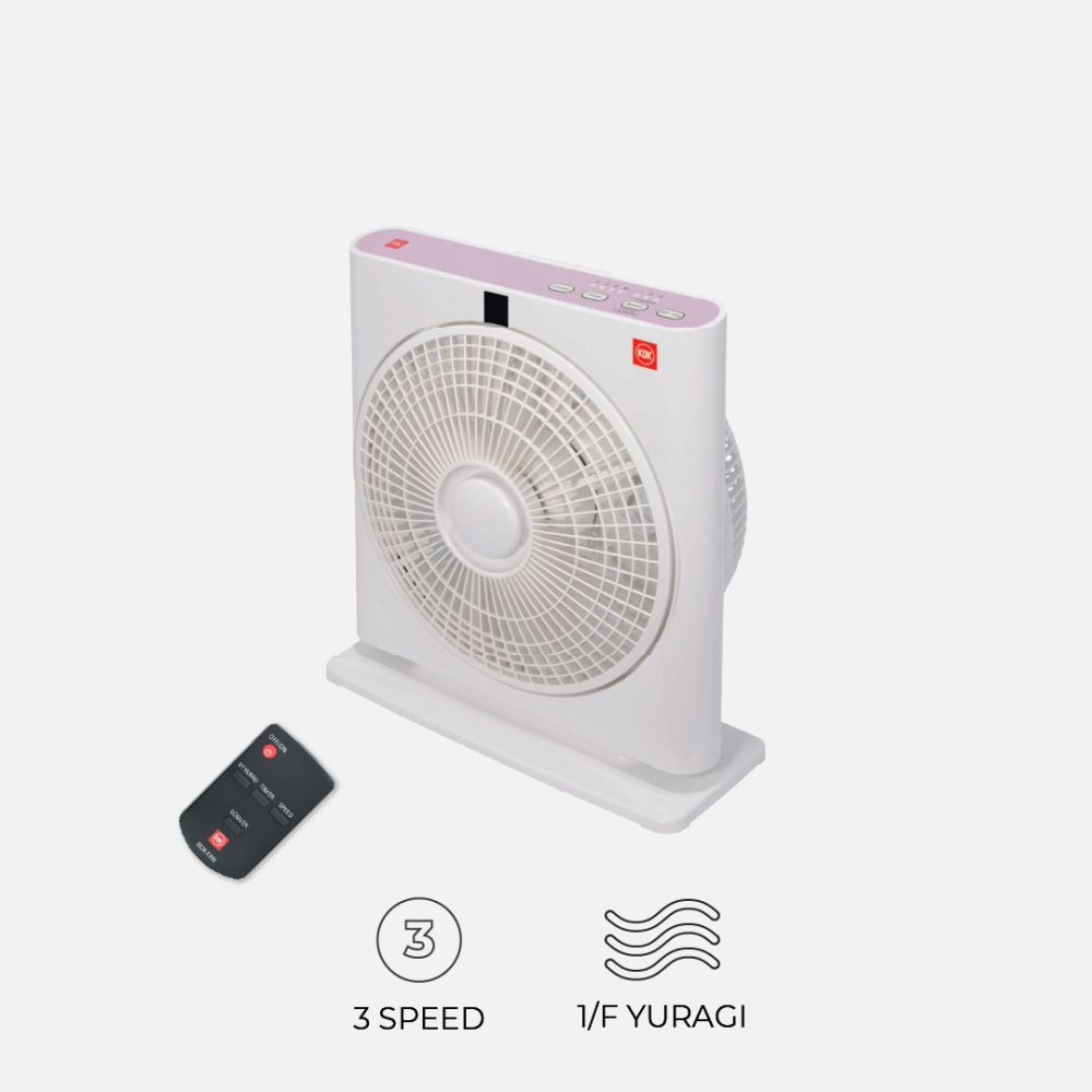 KDK SD30H 3-speed Box Fan with Remote Control (30cm/12”)