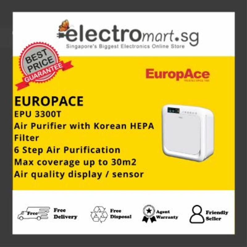 EuropAce EPU 3300T Air Purifier with Korean HEPA Filter