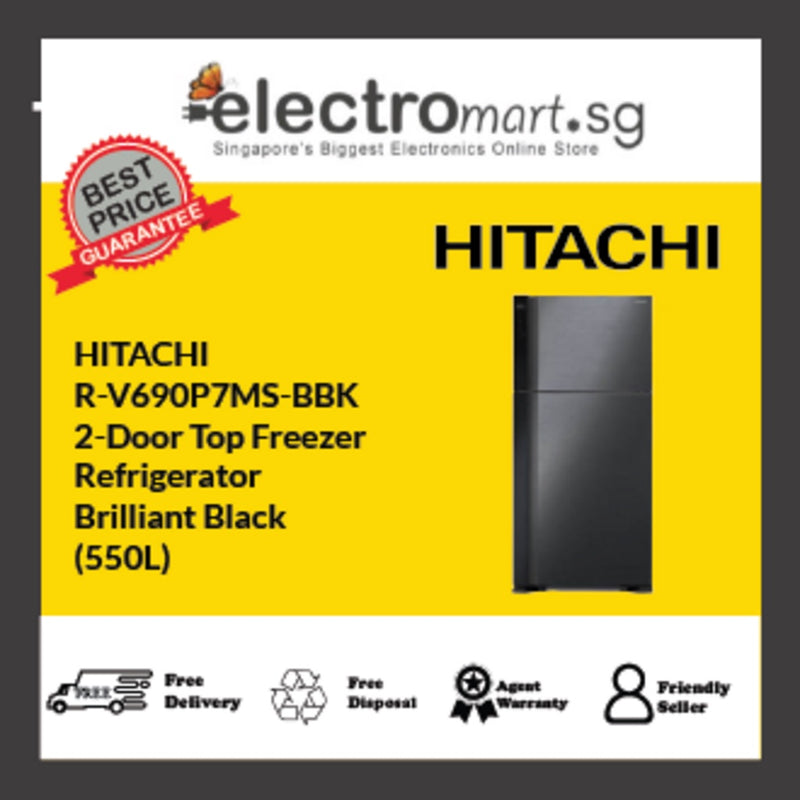 Hitachi R-V690P7MS-BBK Inverter Refrigerator