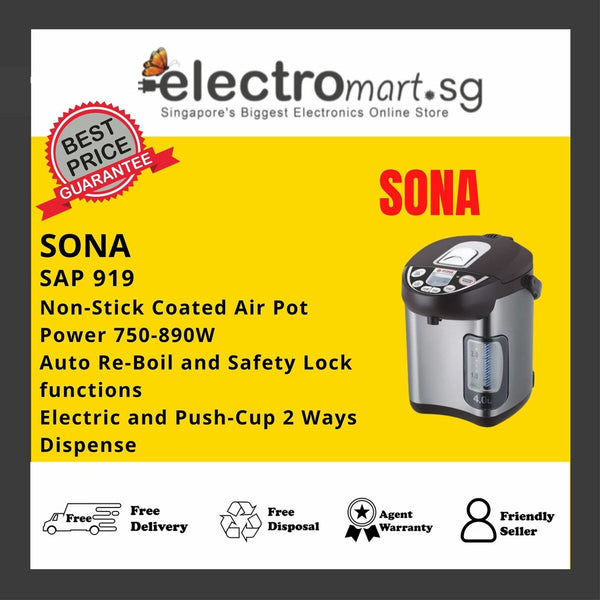 SONA SAP 919 4.0L Non-Stick Coated Air Pot