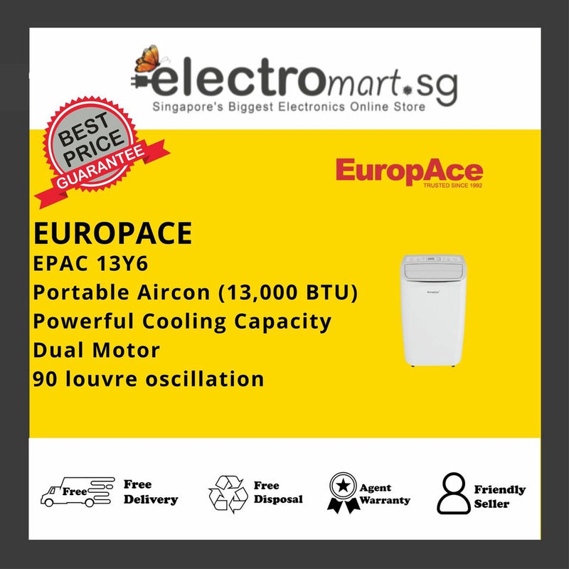 EuropAce EPAC 13Y6 Portable Aircon (13,000 BTU)
